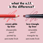 Difference Between Cream Lip Liner Pencil and Love Triangle Retractable Lip Liner