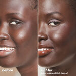 Before and After Apply Soft Glam Foundation with Satin Finish